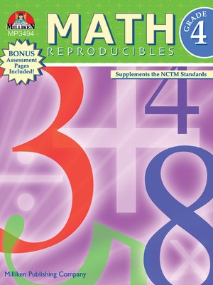 cover image of Math Reproducibles - Grade 4